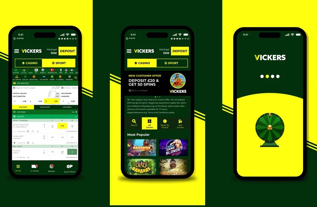 BetVickers Casino App Screenshot